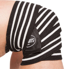 Knee Wraps, black/white, 2 m