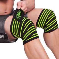 Knee Wraps, black/yellow, 2 m