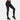 Black Mesh Design Leggings, black