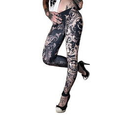Floral Tights, mood indigo