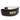 6 Inch Padded Leather Belt, black/gold