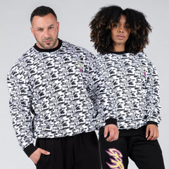 Legacy Oversized Sweatshirt, white/ black