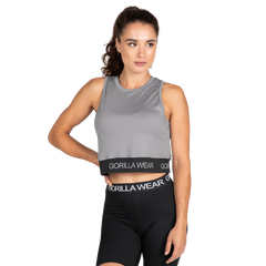 Colby Cropped Tank Top, grey