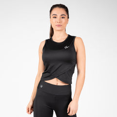 Estelle Twisted Crop Top, black