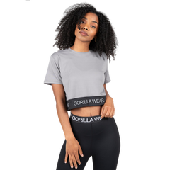 Colby Cropped T-Shirt, grey