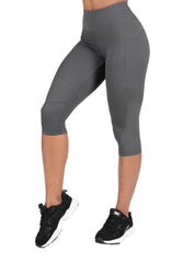 Monroe Cropped Leggings, grey
