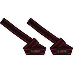 IA Premium Padded Lifting Straps - Black/Red
